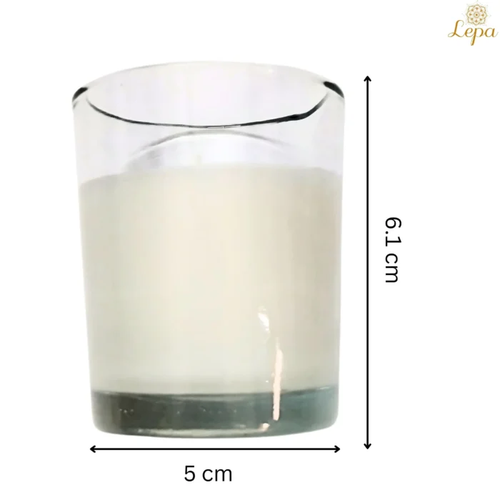 45 ml Unscented Paraffin Wax Glass Candles - Set of 6 - Image 5