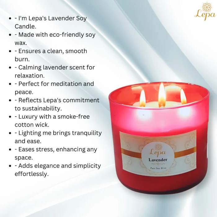 Elegance - Lavender Soy Candle - Image 4