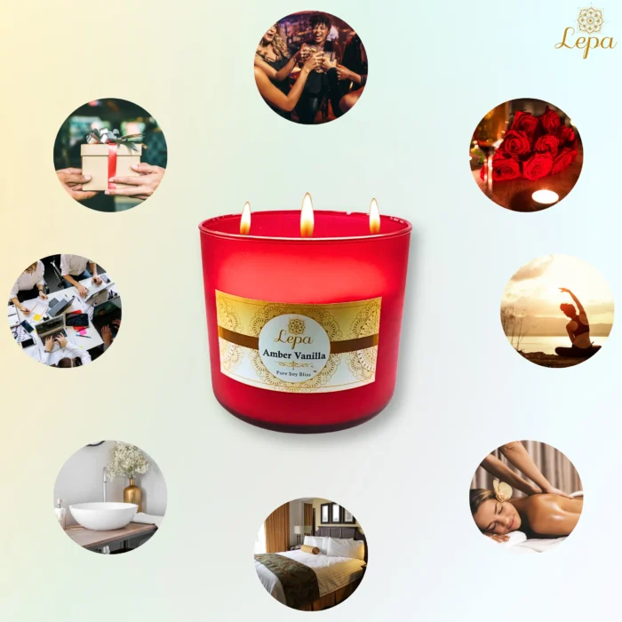 Elegance - Amber Vanilla Candle - Image 3