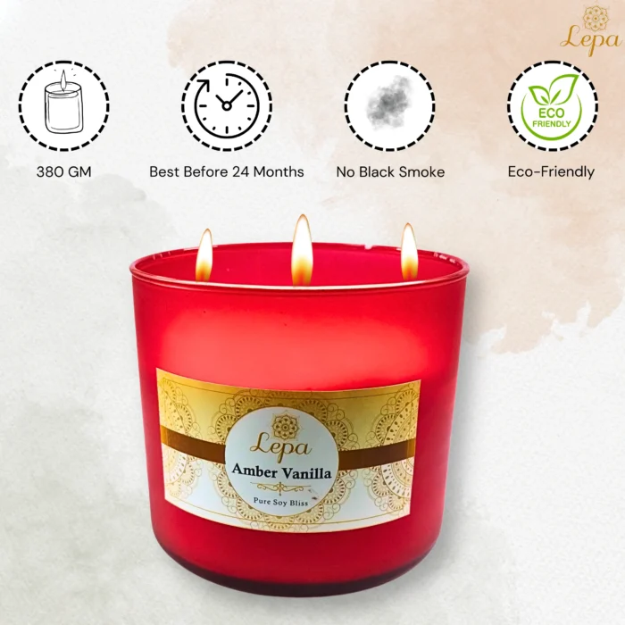 Elegance - Amber Vanilla Candle - Image 2