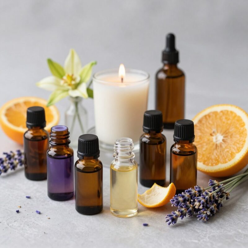 Essential oils commonly used in massage candles