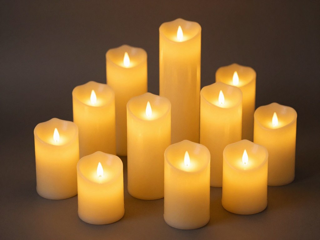 LED flameless pillar candles for events with realistic flicker LED flameless pillar candles for events with realistic flicker